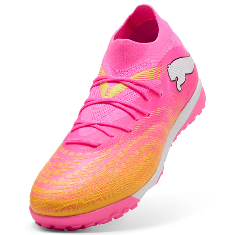 Tacos de fútbol masculinos PUMA Future 9 Match TT Turf - Rosa/Aqua