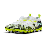 PUMA Future 9 Match Creativity FG/AG Firm Ground/Artificial Ground Youth Soccer Cleats - Yellow/White