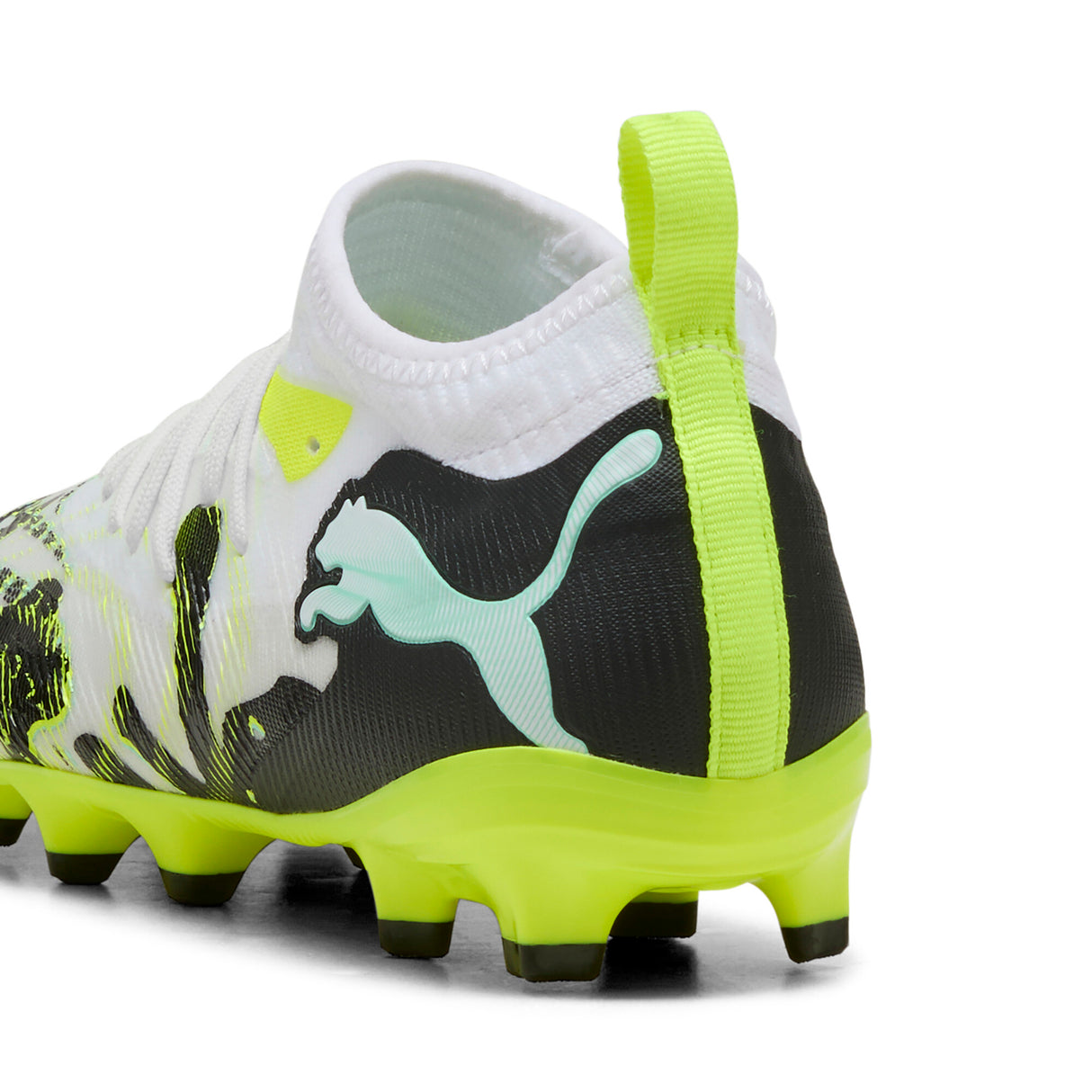 PUMA Future 9 Match Creativity FG/AG Firm Ground/Artificial Ground Youth Soccer Cleats - Yellow/White