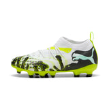 PUMA Future 9 Match Creativity FG/AG Firm Ground/Artificial Ground Youth Soccer Cleats - Yellow/White