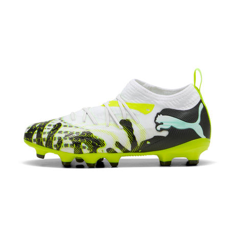 PUMA Future 9 Match Creativity FG/AG Firm Ground/Artificial Ground Youth Soccer Cleats - Yellow/White