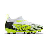 PUMA Future 9 Match Creativity FG/AG Firm Ground/Artificial Ground Youth Soccer Cleats - Yellow/White