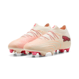 PUMA Future 9 Ultimate FG Firm Ground Men's Soccer Cleats - White/Red