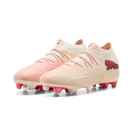 PUMA Future 9 Ultimate FG Firm Ground Men's Soccer Cleats - White/Red