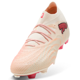 PUMA Future 9 Ultimate FG Firm Ground Men's Soccer Cleats - White/Red