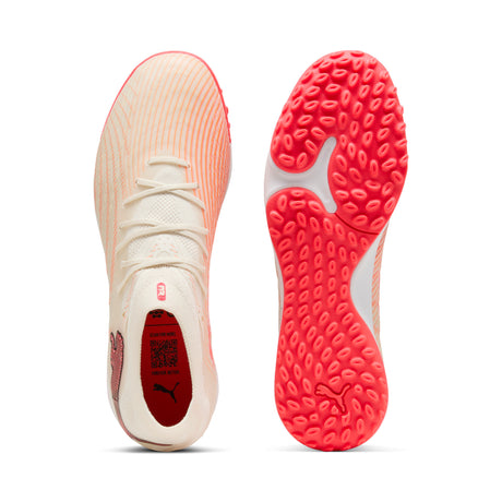 PUMA Future 9 Pro Cage TF Turf Men's Soccer Cleats - White/Red