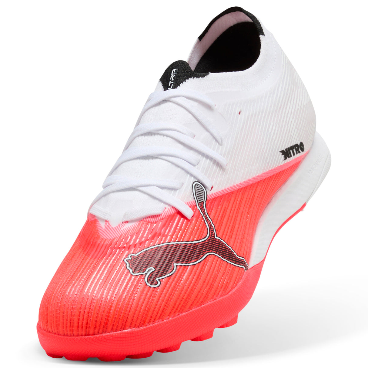 PUMA Ultra Nitro 7 Match TT Turf Men's Soccer Cleats - Red/Black/White