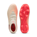 PUMA Future 9 Pro FG/AG Firm Ground/Artificial Ground Youth Soccer Cleats - White/Red