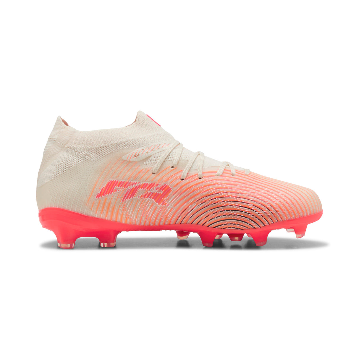 PUMA Future 9 Pro FG/AG Firm Ground/Artificial Ground Youth Soccer Cleats - White/Red