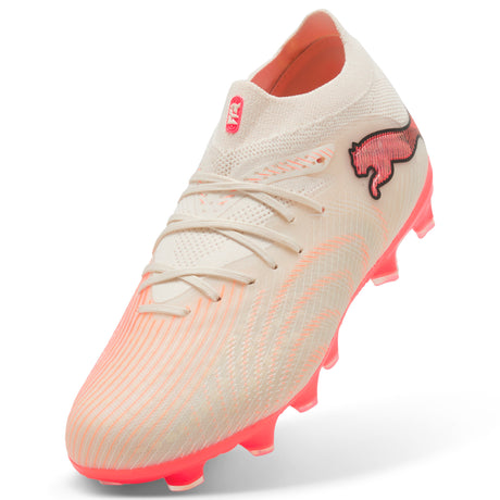 PUMA Future 9 Pro FG/AG Firm Ground/Artificial Ground Youth Soccer Cleats - White/Red