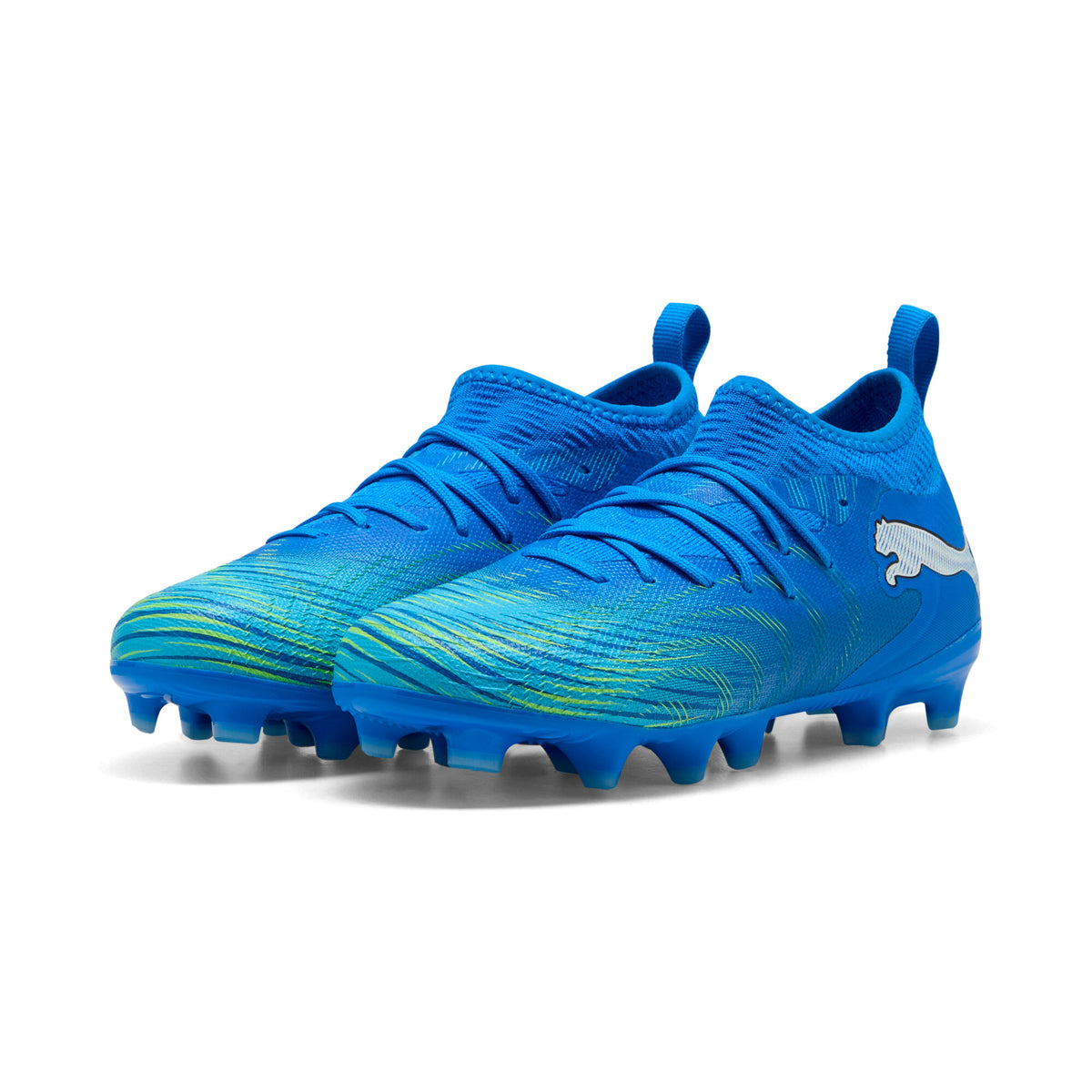 PUMA Future 9 Match FG/AG Firm Ground/Artificial Ground Youth Soccer Cleats - Blue/White