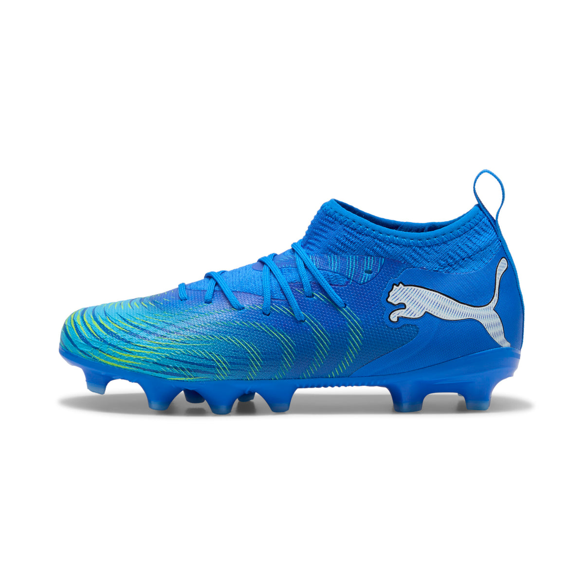 PUMA Future 9 Match FG/AG Firm Ground/Artificial Ground Youth Soccer Cleats - Blue/White