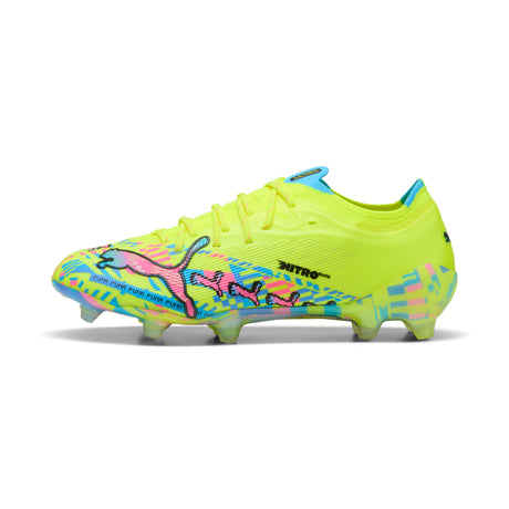 PUMA Ultra Nitro 7 Ultimate Advanced Level FG Firm Ground Men's Soccer Cleats - White/Blue/Pink/Yellow