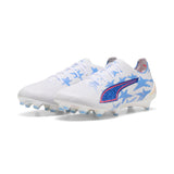 PUMA Ultra 6 Ultimate Kidsuper X CP FG Firm Ground Men's Soccer Cleats - White/Pink Blue