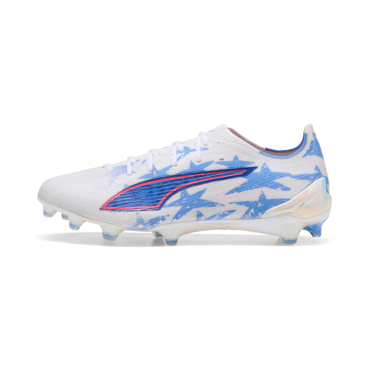 PUMA Ultra 6 Ultimate Kidsuper X CP FG Firm Ground Men's Soccer Cleats - White/Pink Blue