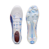 PUMA Ultra 6 Ultimate Kidsuper X CP FG Firm Ground Men's Soccer Cleats - White/Pink Blue