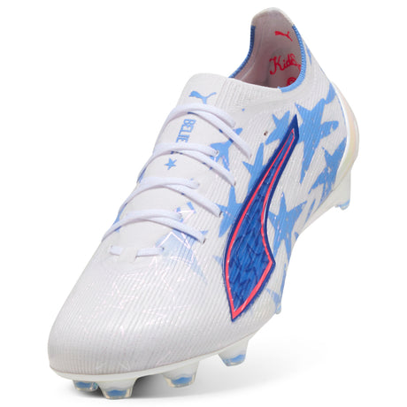 PUMA Ultra 6 Ultimate Kidsuper X CP FG Firm Ground Men's Soccer Cleats - White/Pink Blue