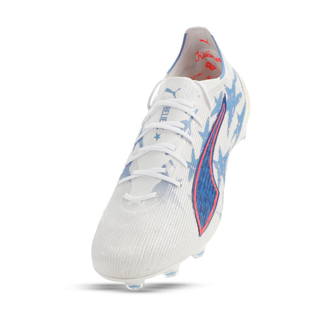 PUMA Ultra 6 Ultimate Kidsuper X CP FG Firm Ground Men's Soccer Cleats - White/Pink Blue