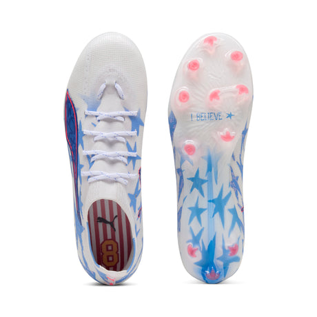 PUMA Ultra 6 Pro Kidsuper X CP FG/AG Firm Ground/Artificial Ground Men's Soccer Cleats - White/Pink/Blue