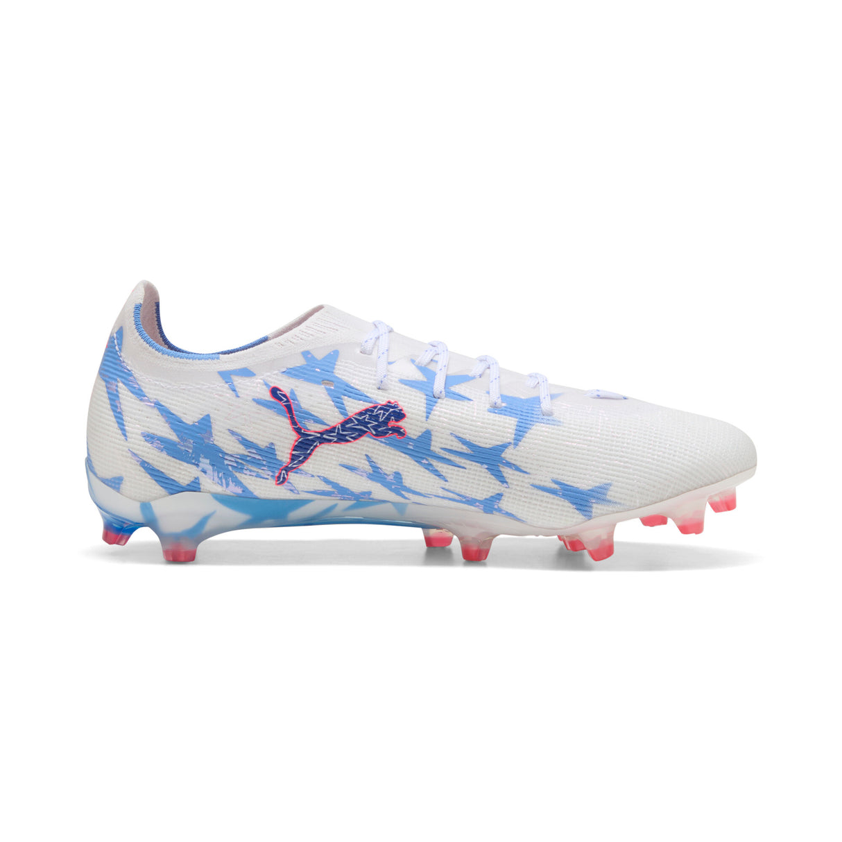 PUMA Ultra 6 Pro Kidsuper X CP FG/AG Firm Ground/Artificial Ground Men's Soccer Cleats - White/Pink/Blue