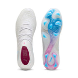 PUMA Future 9 Ultimate White FG Firm Ground Men's Soccer Cleats - White/Blue/Pink