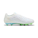 PUMA King 20 Ultimate White FG/AG Firm Ground/Artificial Ground Men's Soccer Cleats - White/Blue/Green