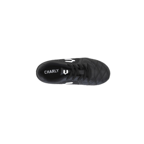 Tacos de fútbol Charly Legendario Youth FG para terreno firme - Negro/Blanco