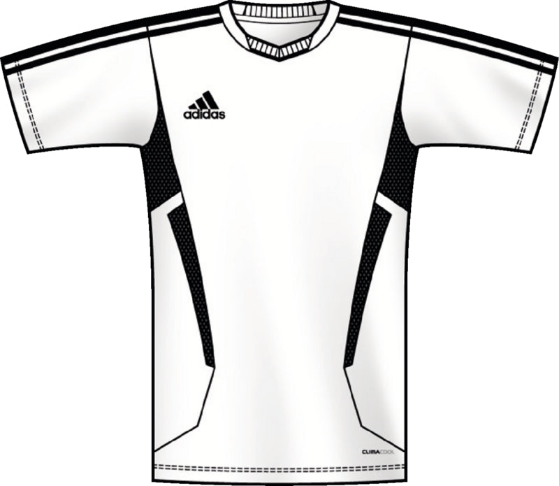 Camiseta de entrenamiento adidas Tiro 11 blanca y negra
