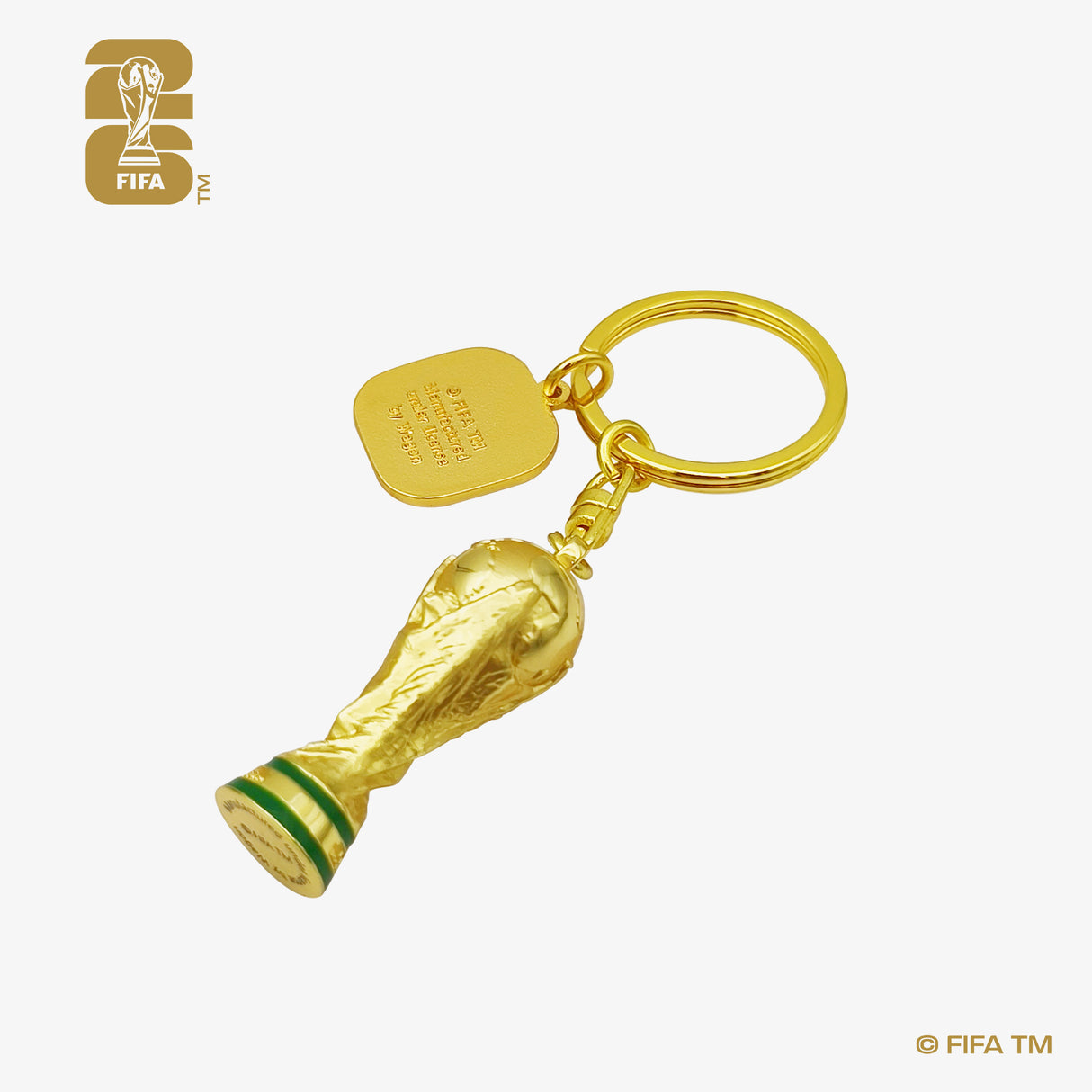 FIFA World Cup 2026 3D Trophy Keychain With Country Flag - USA