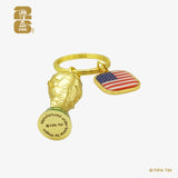 FIFA World Cup 2026 3D Trophy Keychain With Country Flag - USA