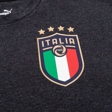 PUMA Italy FTBL Culture Tee - Dark Grey Heather/Gold