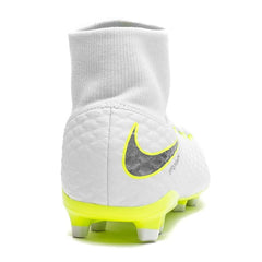 Kids' Nike Jr. Hypervenom Phantom 3 Academy Dynamic Fit (FG) Firm-Ground Football Boot White/Grey/Volt