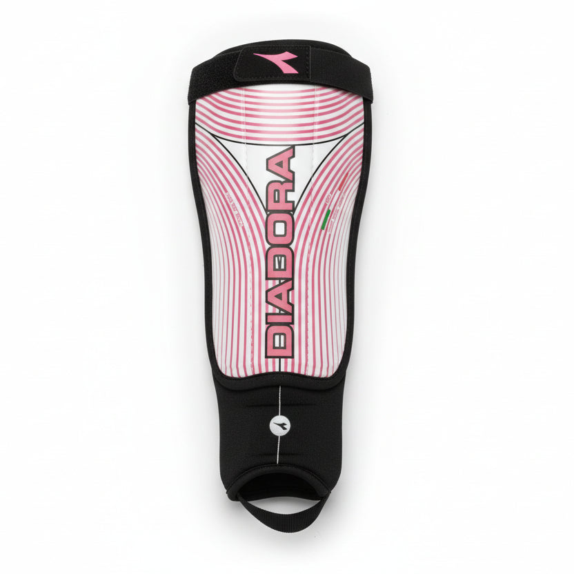 Diadora Furia Soccer Shin Guards - White/Pink