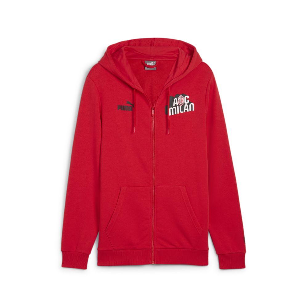 PUMA AC Milan Culture Hooded Sweat Jacket Red/Black