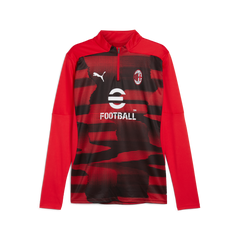 PUMA AC Milan Prematch 1/4 Zip Top Red/Black