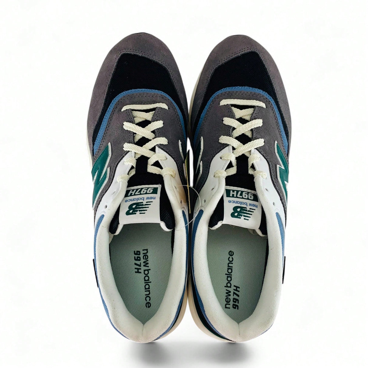 New Balance 997H Cordura Sneaker Shoes - Grey/Black/Heron Blue/Green