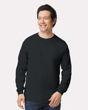 Camiseta de manga larga y manga corta Gildan Ultra Cotton negra
