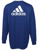 adidas Back Logo Long Sleeve Cotton Tee - Royal