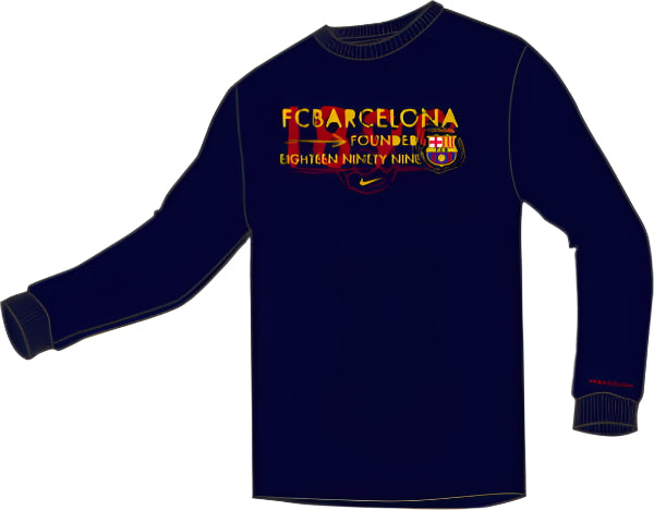 Nike Barcelona Long Sleeve Tee Navy
