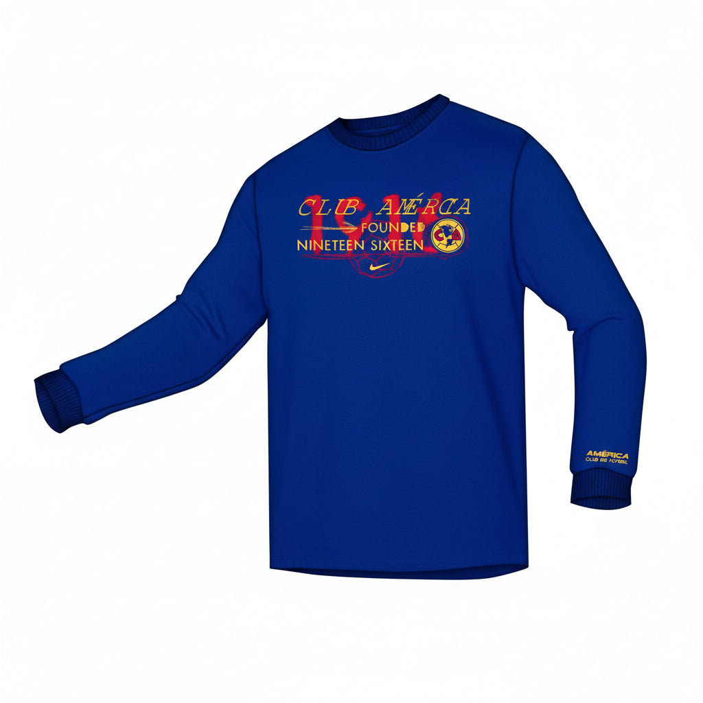 Camiseta de manga larga Nike America - Azul royal