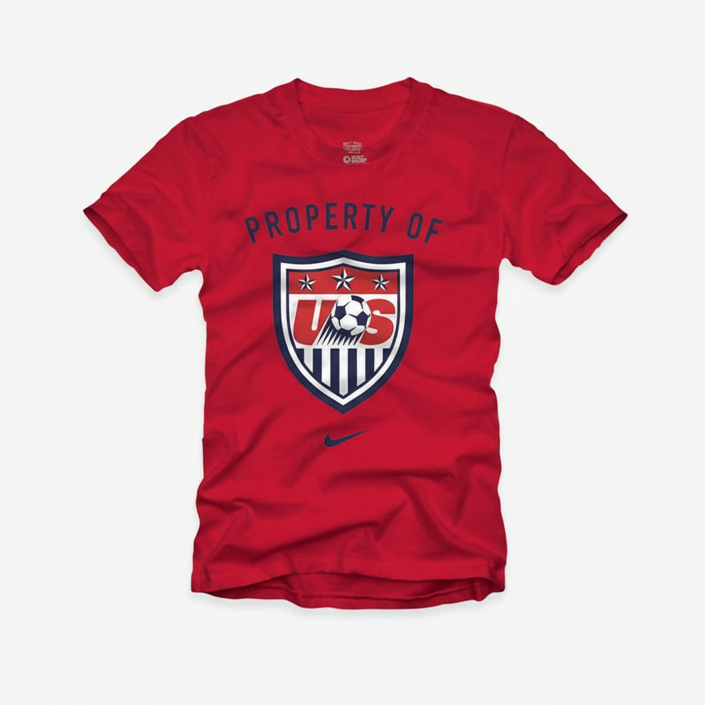 Nike QT USNT Crest Cotton Tee - Red