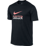 Camiseta de fútbol Nike Legend negra y blanca