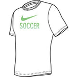 Camiseta de fútbol Nike Legend negra y blanca