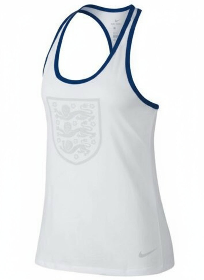 Camiseta sin mangas Nike England W con escudo blanco