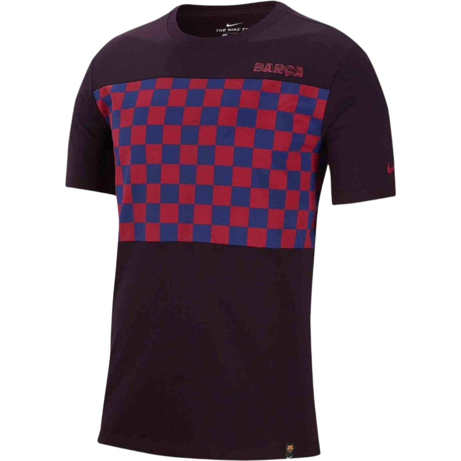 Nike Barcelona T Shirt Burgundy Ash