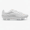 PUMA Evopower 1.2 Leather FG Firm Ground Soccer Cleats - White/Metallic White/Fluo Orange