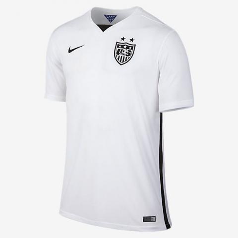 Camiseta local de fútbol de Estados Unidos Nike para jóvenes de 15 años en blanco