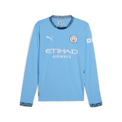 PUMA Men's Manchester City Home Jersey LS Team Light Blue