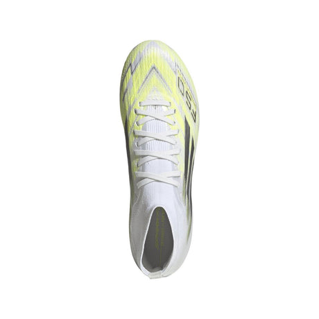 adidas F50 Sparkfusion Pro Mid Cut FG/AG Women´s Soccer Cleats - White/Iron/Yellow