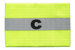 Kwik Goal Reflective Captain Arm Band Hi-Vis Yellow Youth